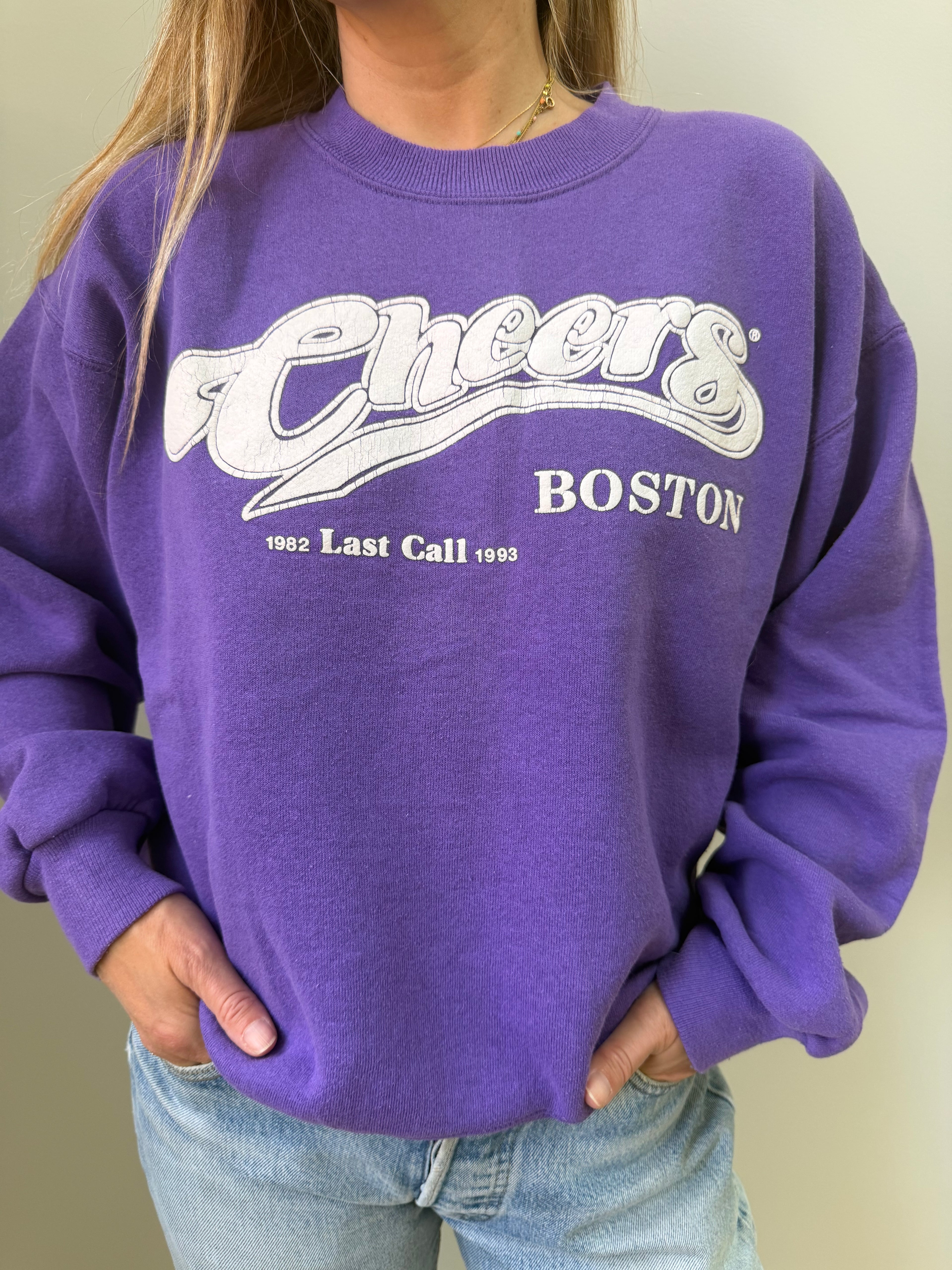 Vintage 1993 Cheers Boston Last Call Sweatshirt