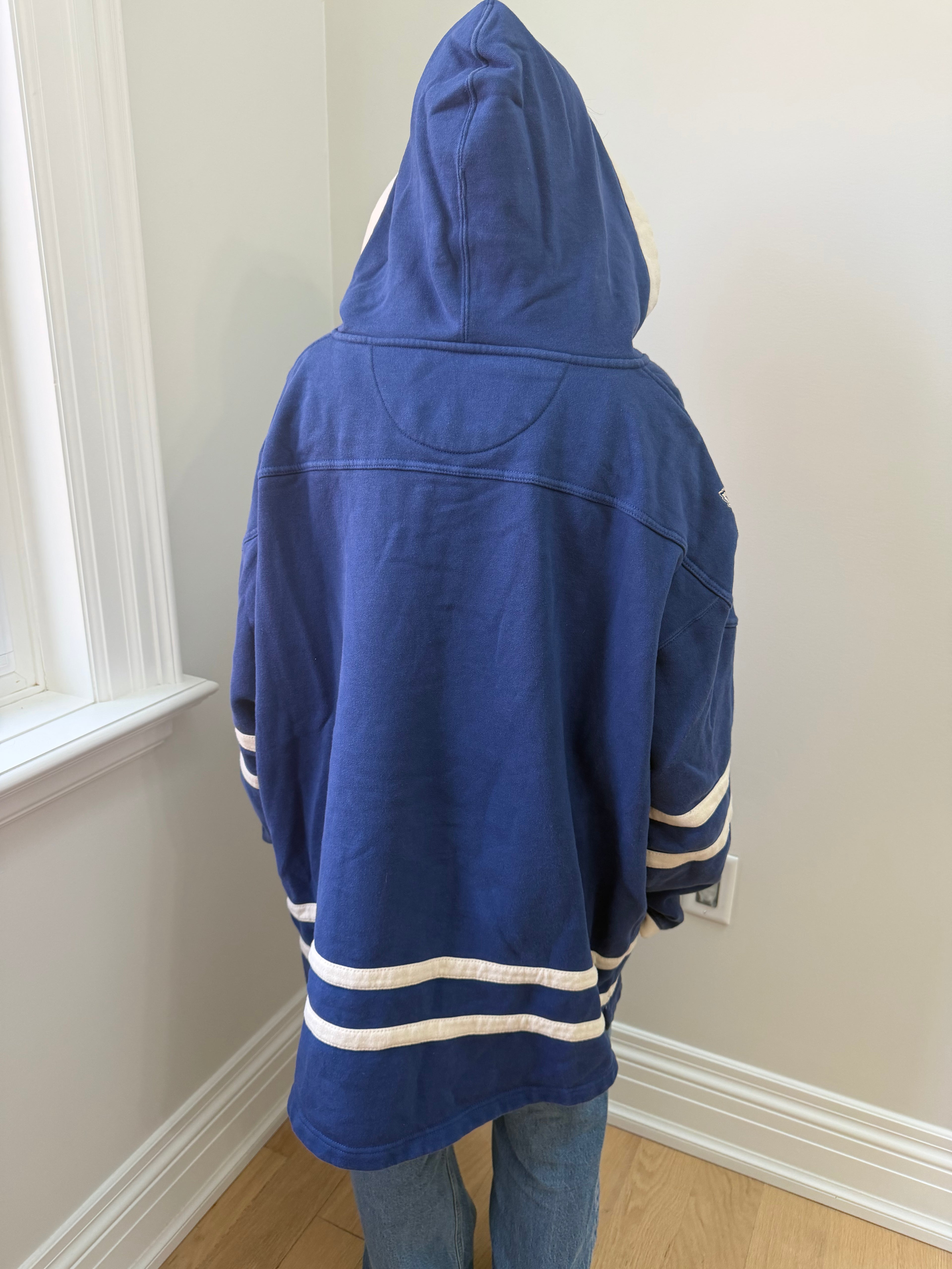 Vintage Toronto Maple Leafs Old Time Hockey Lace-Up Hoodie